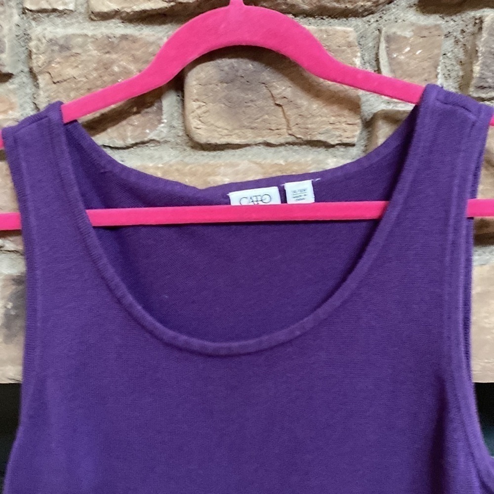 Cato purple sleeveless sweater. Size 14/16W - Picture 3 of 7